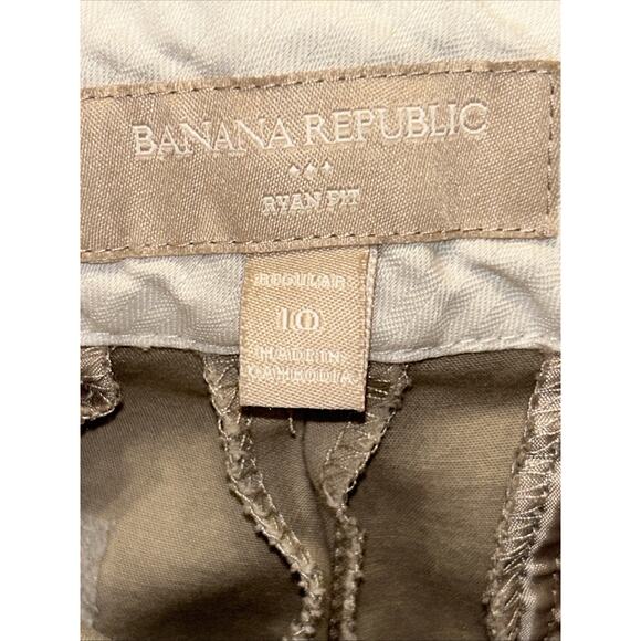 Banana Republic Ryan Fit Pants Womens 10 Tan Career Boot Cut Pockets career wear - Picture 6 of 13